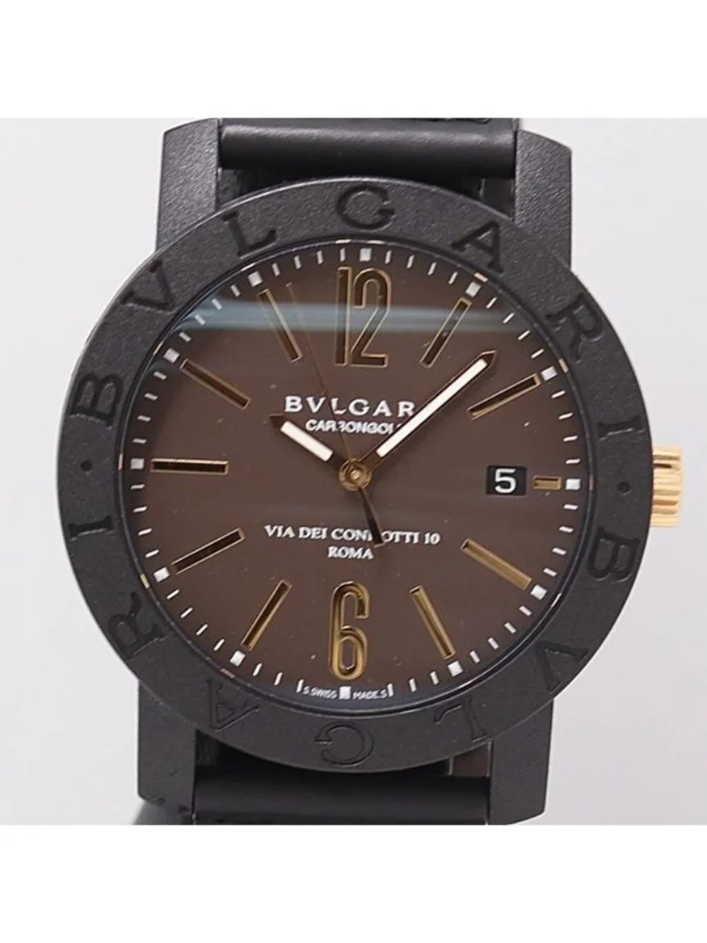 Bvlgari Bulgari Gold Automatic Winding Date Brown Dial Watches Myt Watch